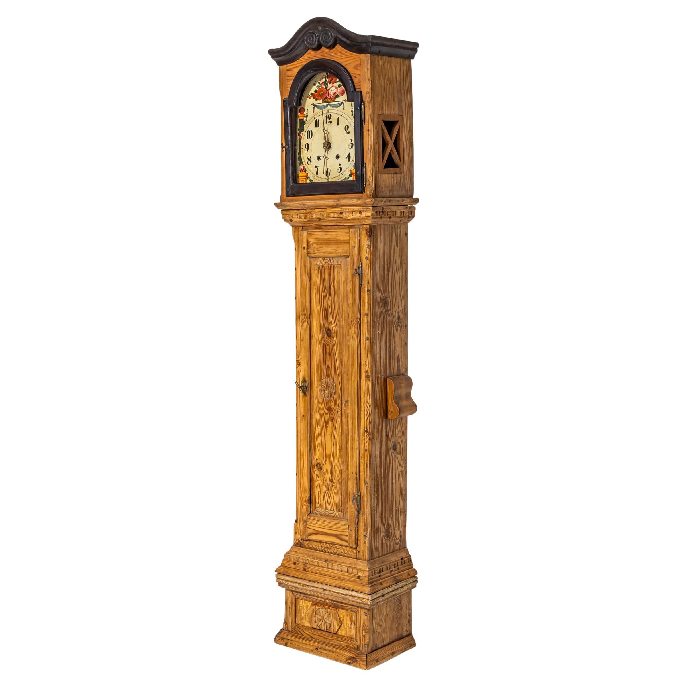 South German Longcase Clock, circa 1850 For Sale
