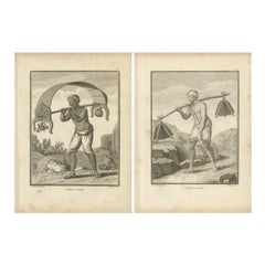 Jornaleros del sur de la India transportando mercancías - Paëni Caori y Cachi Caori, 1806