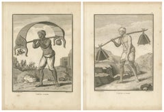 Jornaleros del sur de la India transportando mercancías - Paëni Caori y Cachi Caori, 1806