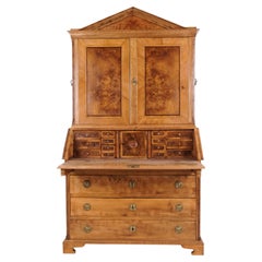 South Jutland Louis XVI Oak Bureau Cabinet from the 19th Century