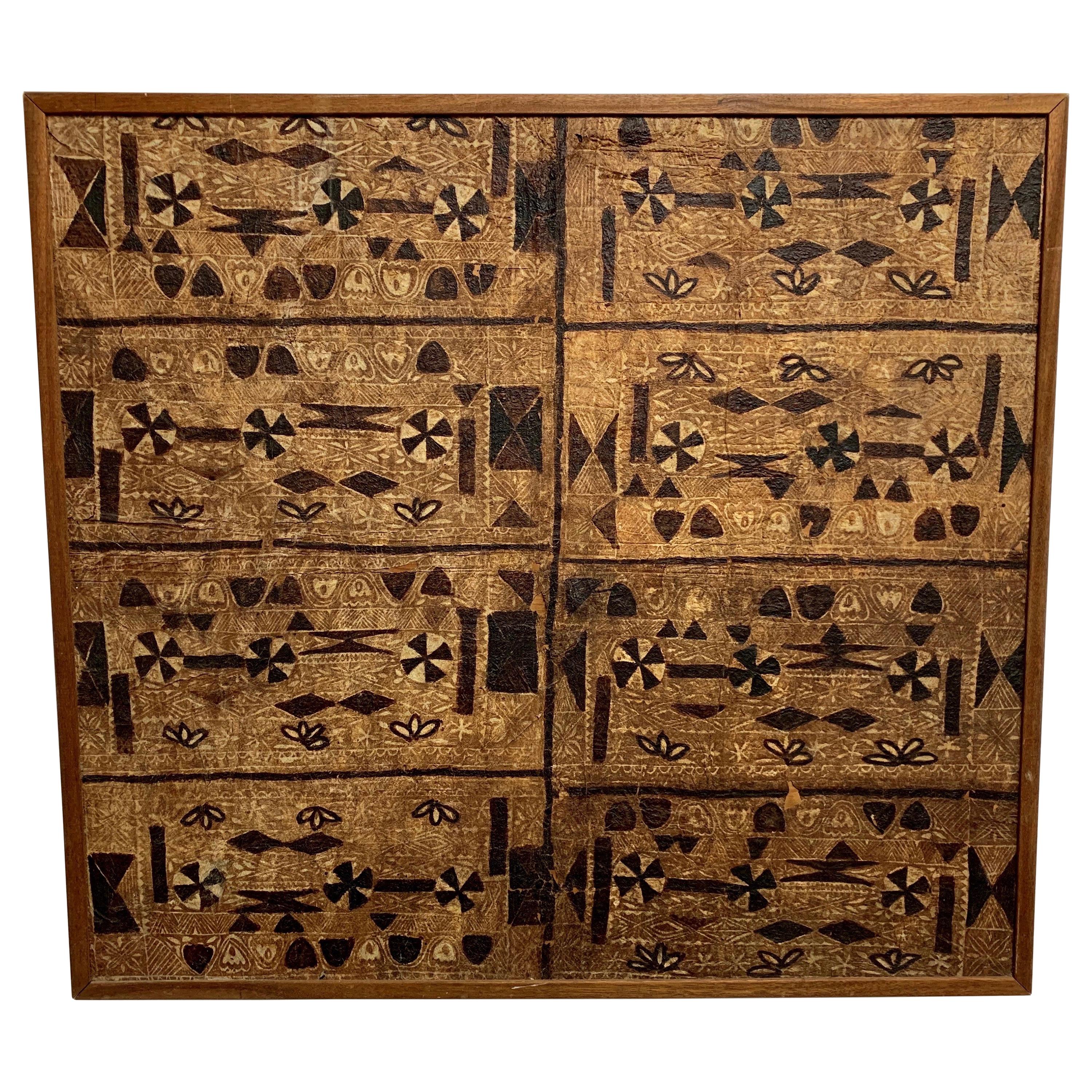 South Pacific Bark Cloth on Board For Sale