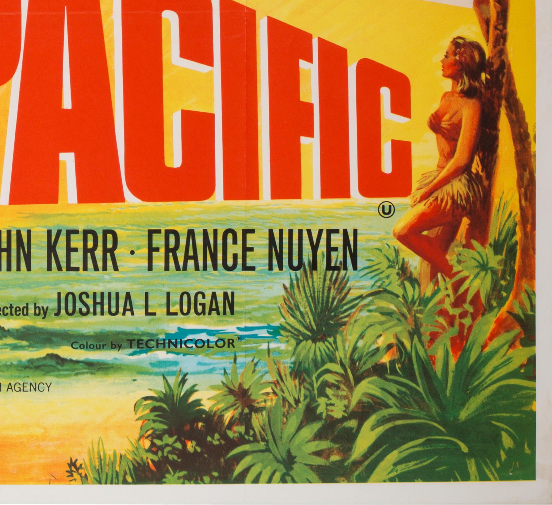 'South Pacific; R1960s UK Quad Film Poster, Chantrell In Fair Condition In Bath, Somerset