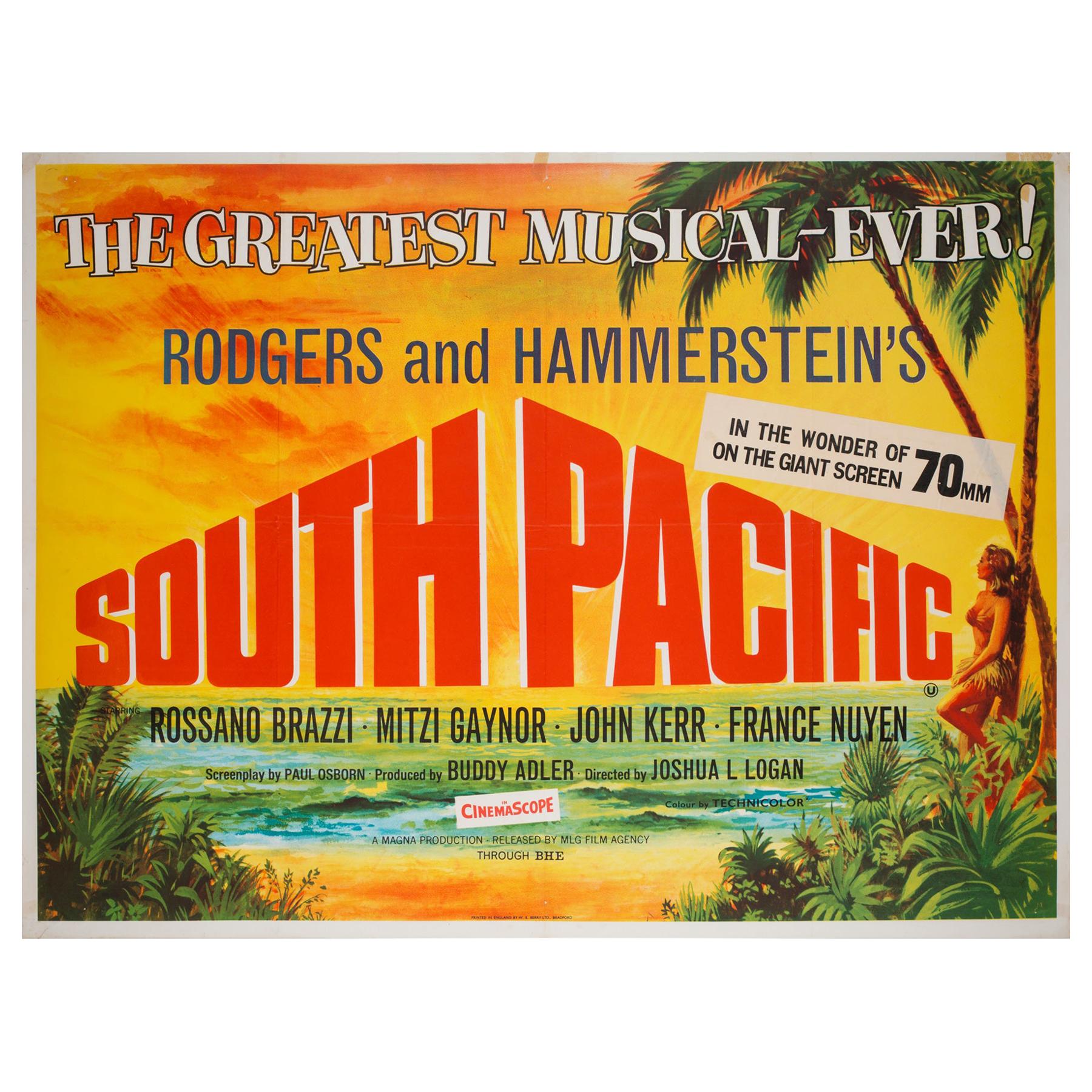 'South Pacific; R1960s UK Quad Film Poster, Chantrell
