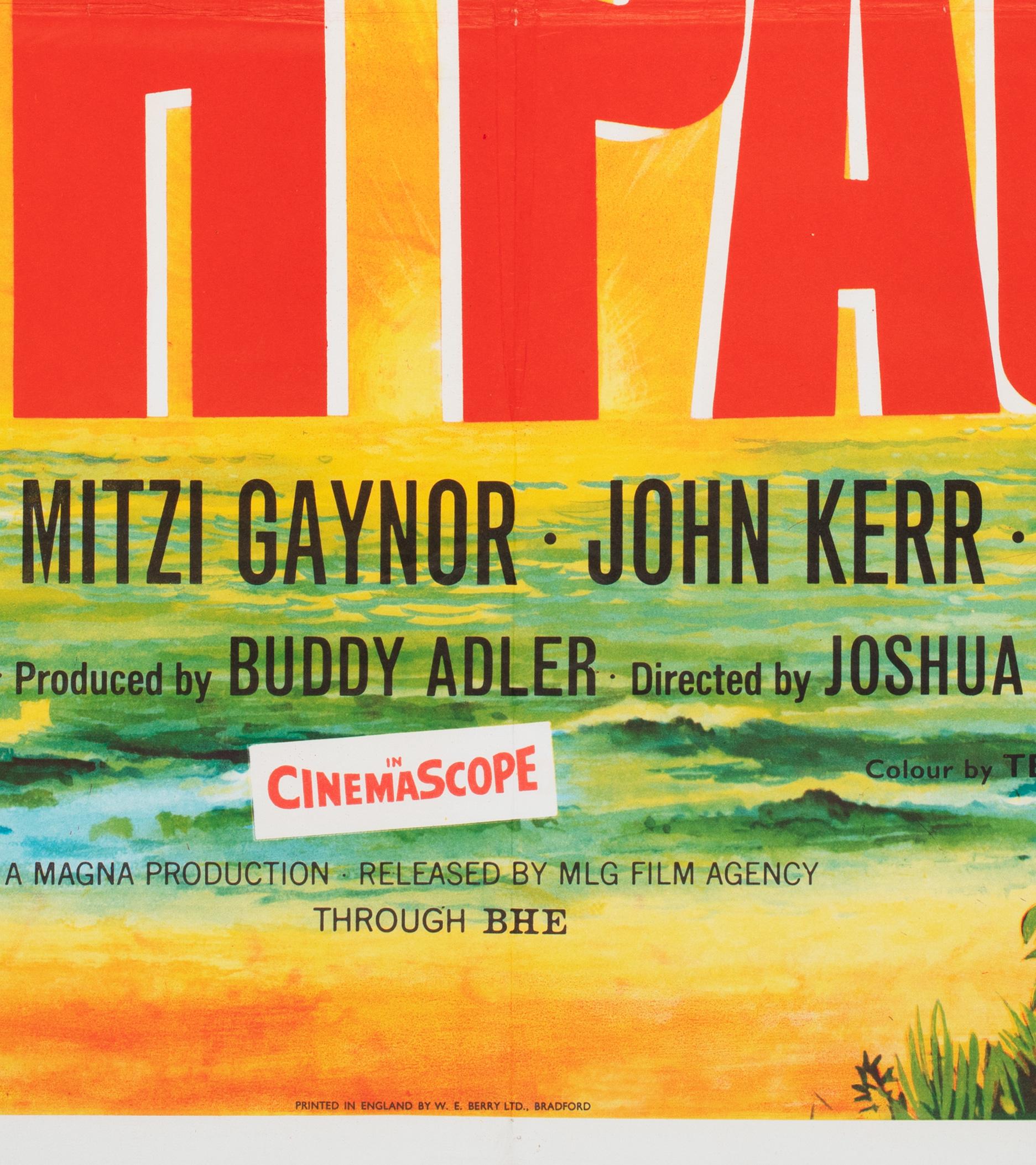 South Pacific R1960s UK Quad Film Poster, Tom Chantrell en venta 1