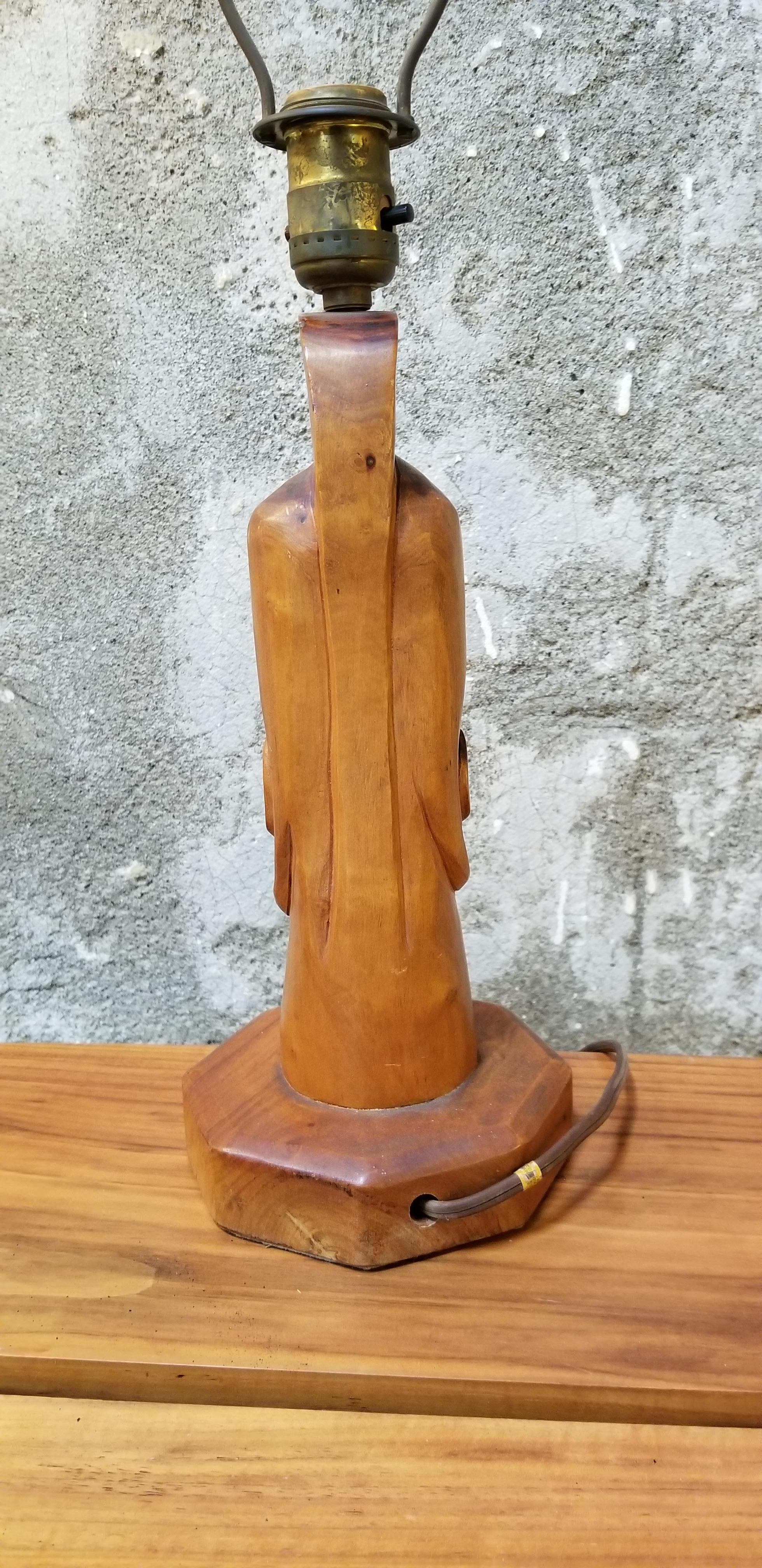 Tribal South Pacific Tiki Totem Pole Table Lamp