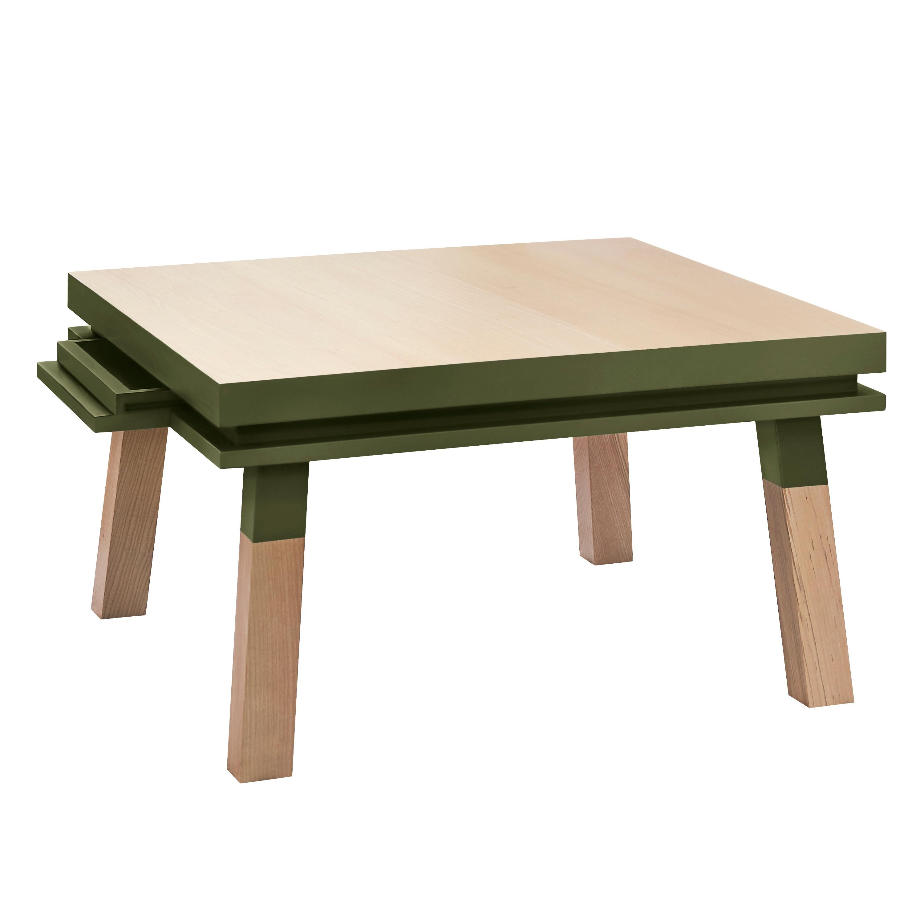 Scandinave moderne Table basse scandinave du Sud conçue par Eric Gizard, 100 % fabriquée en France en vente