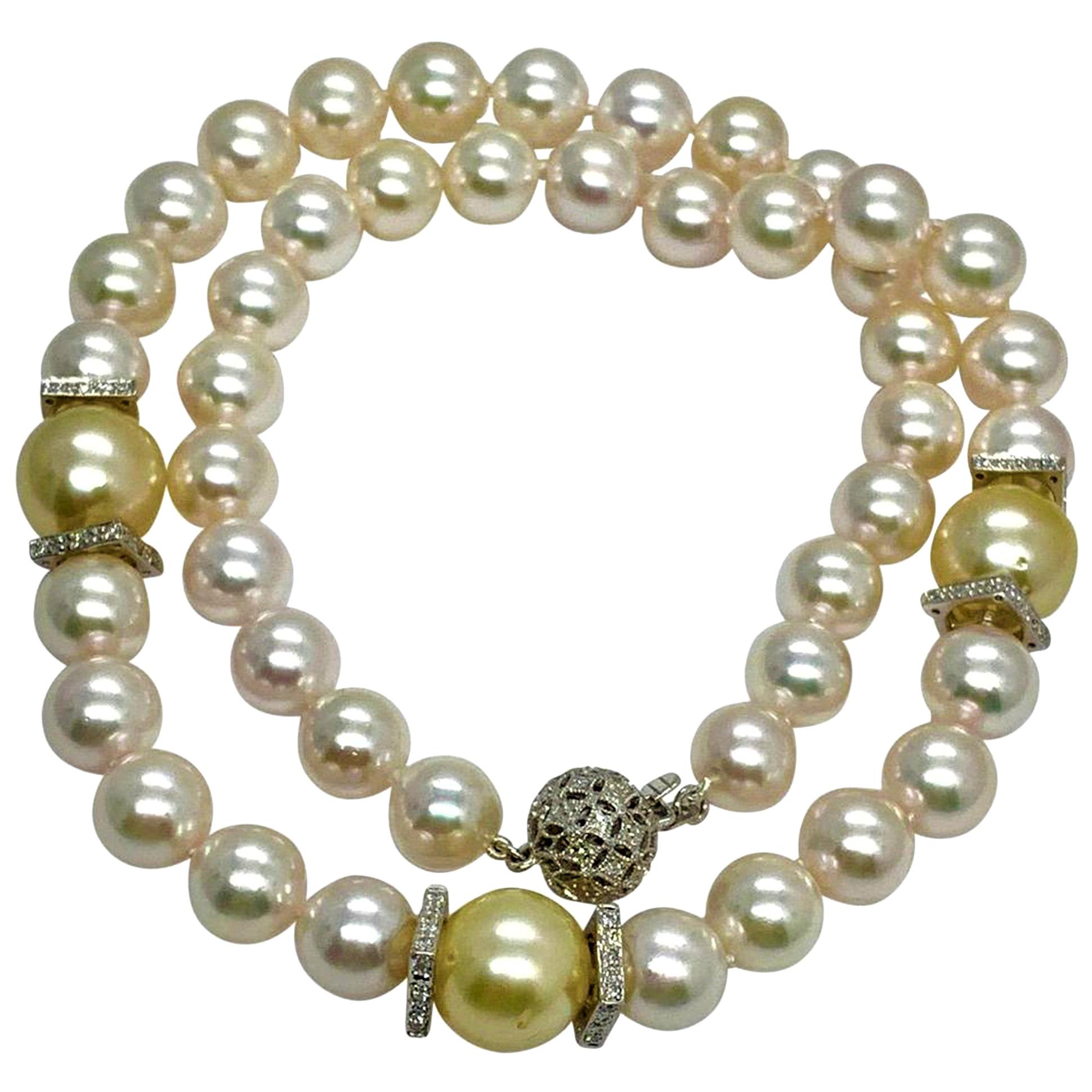 South Sea Pearl Gold Necklace at 1stDibs