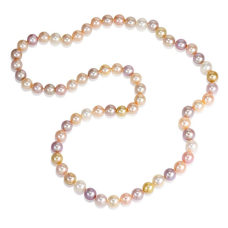 South Sea and Freshwater Pearl Necklaces with Mystery and Diamond-Set ...