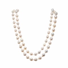 South Sea Baroque Cultured White Pearl Gold Necklace