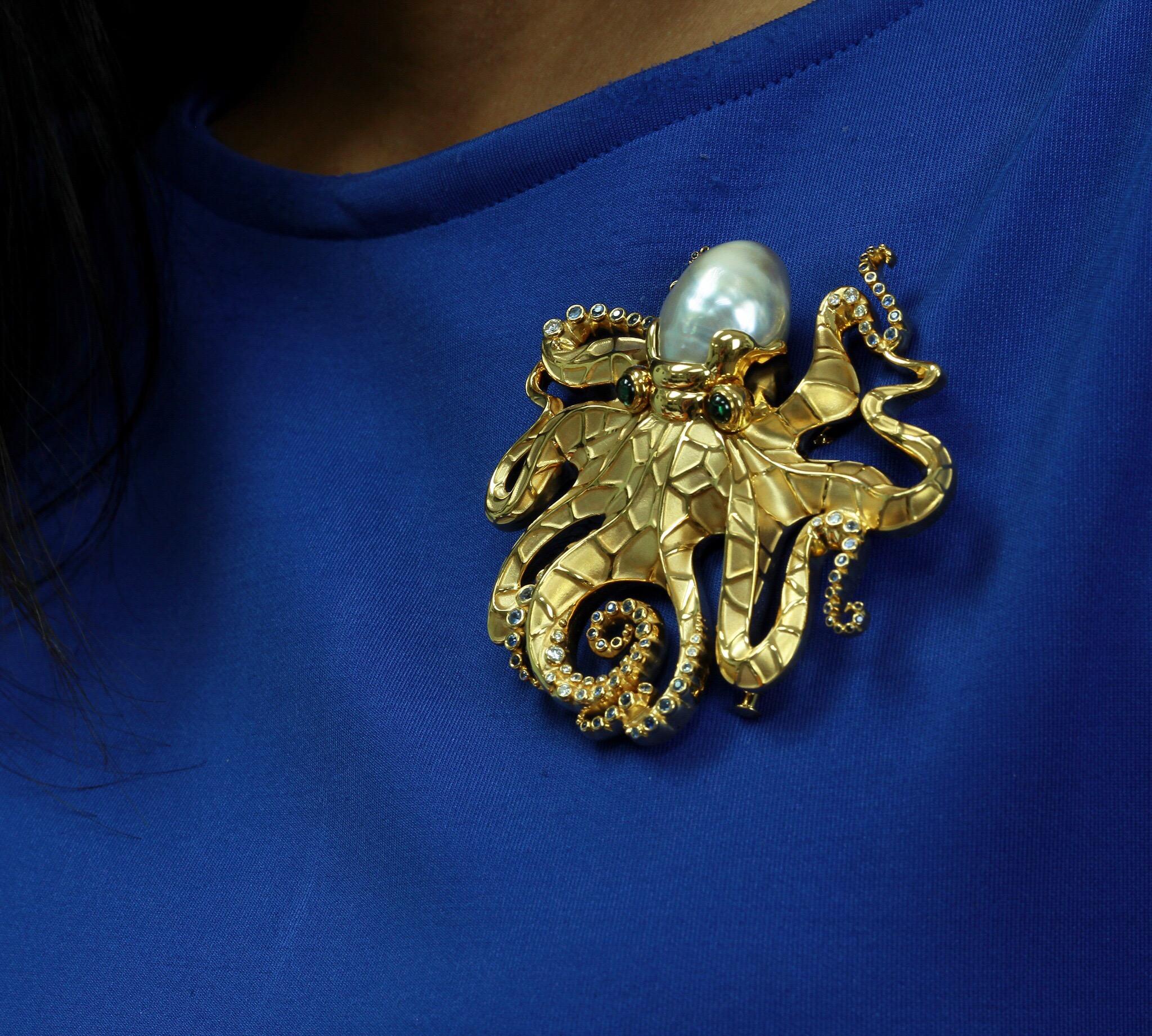 octopus brooch