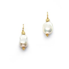 Susan Lister Locke South Sea Baroque Pearls & 18kt Gold Beads Set with Diamonds