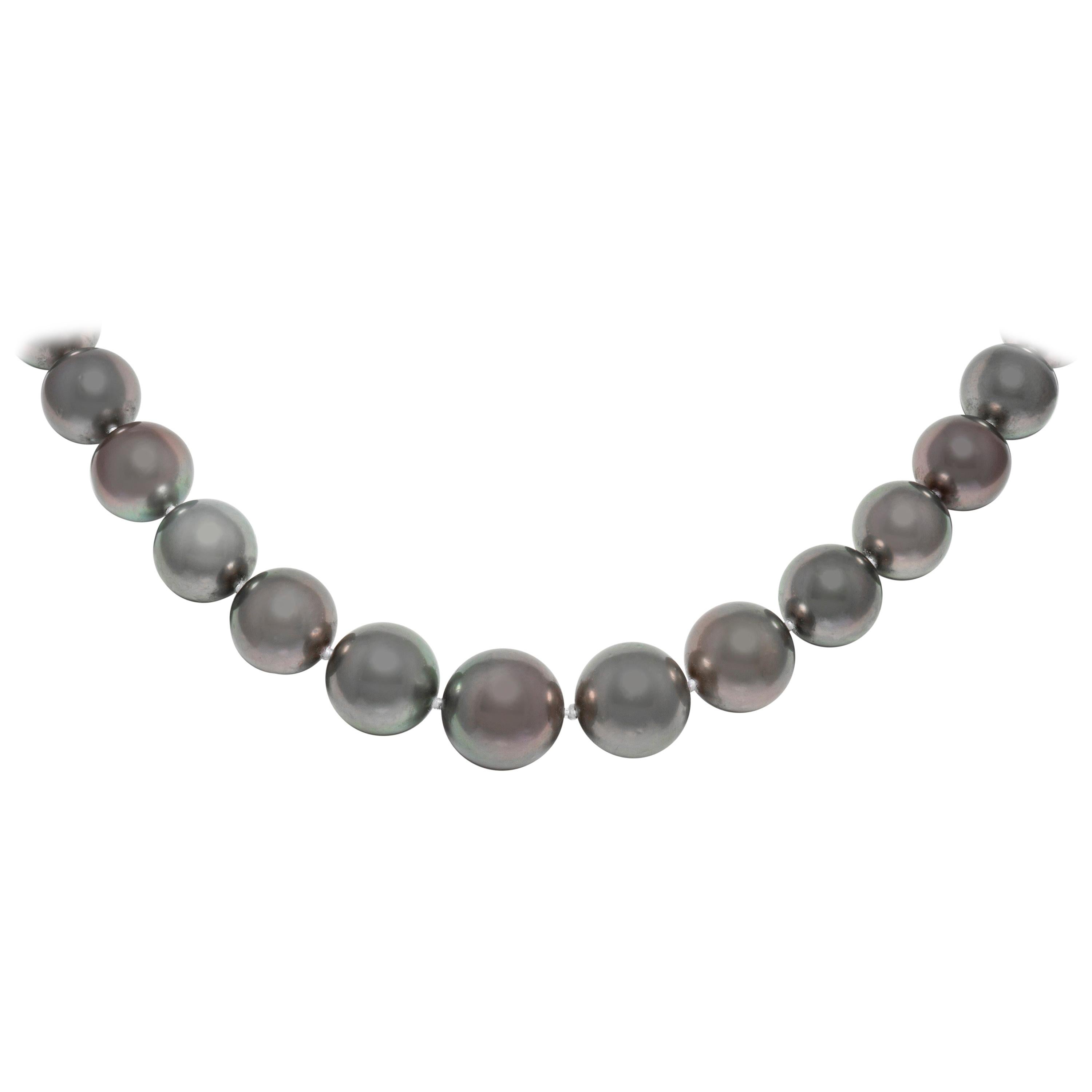 South Sea Black Pearl Necklace For Sale
