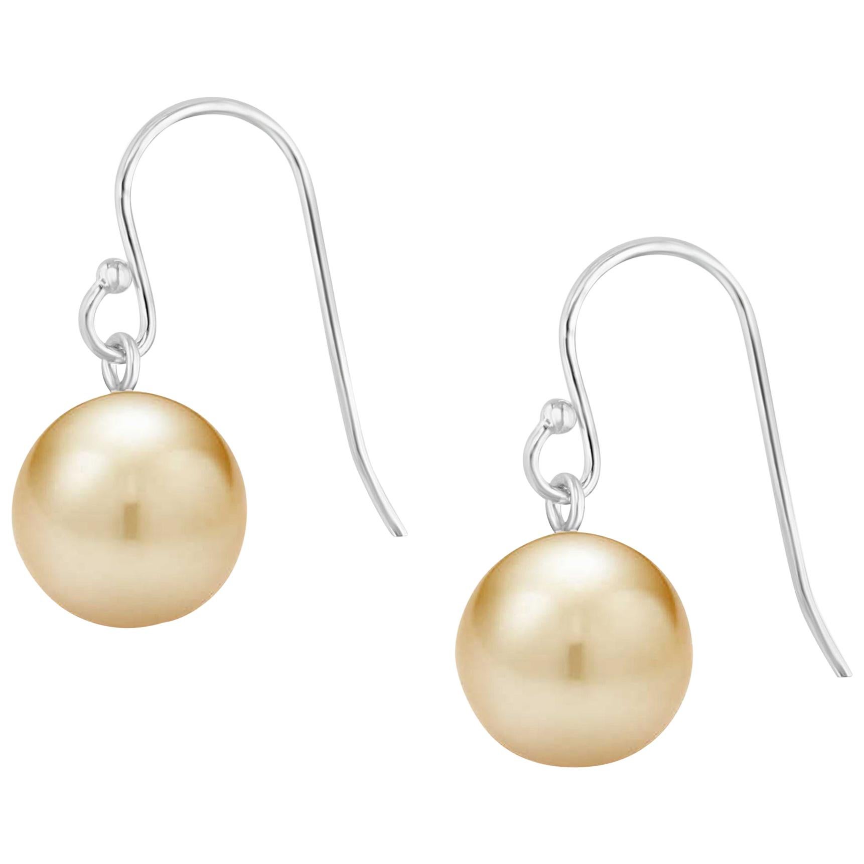 Details about   gorgeous 10-11mm south sea drop white pearl dangle earring 925s 