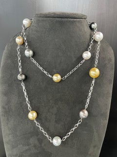 South Sea Multi-Color Tincup Chain Necklace