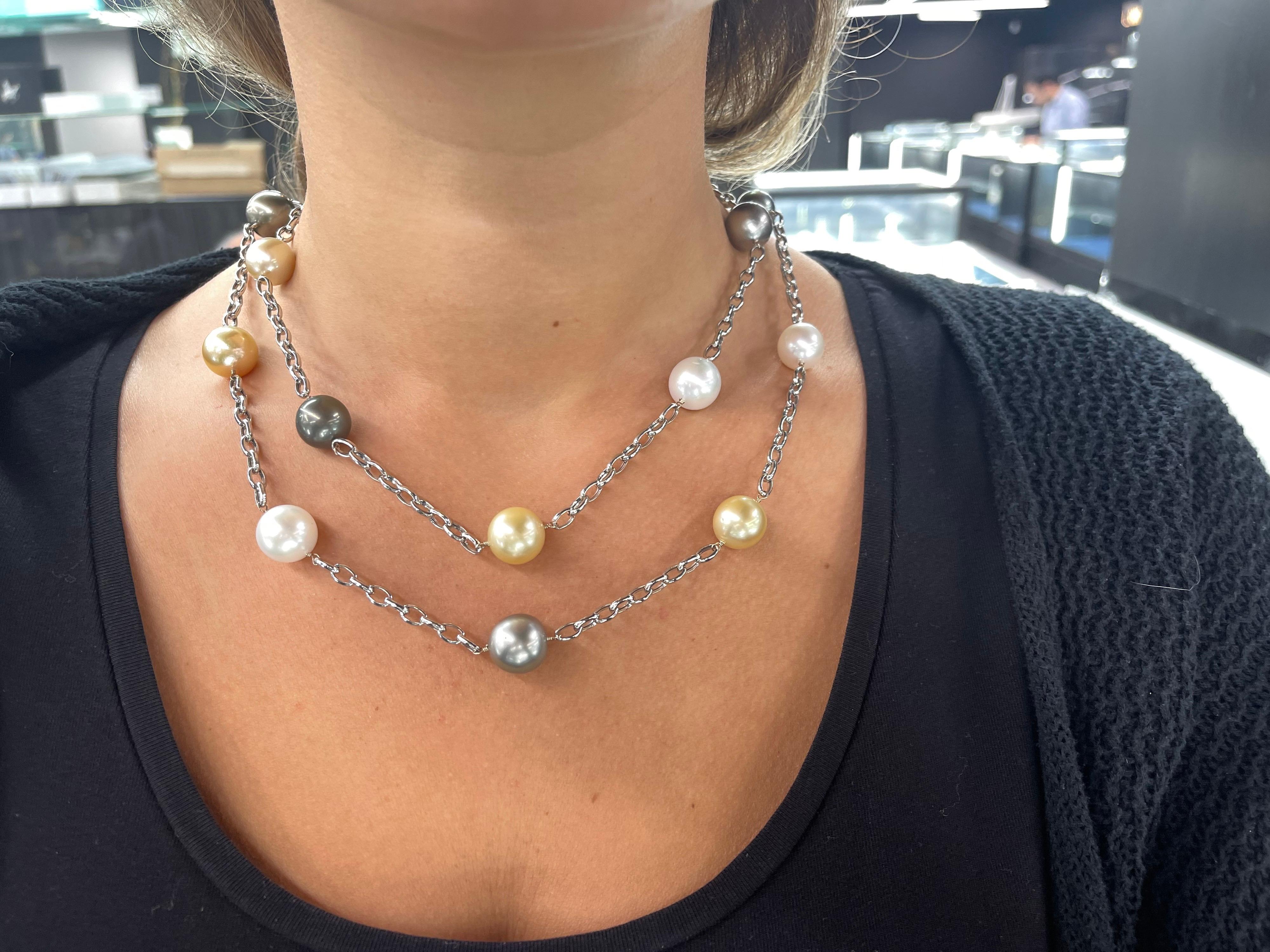 Collana a catena Tincup multicolore dei Mari del Sud in vendita 1