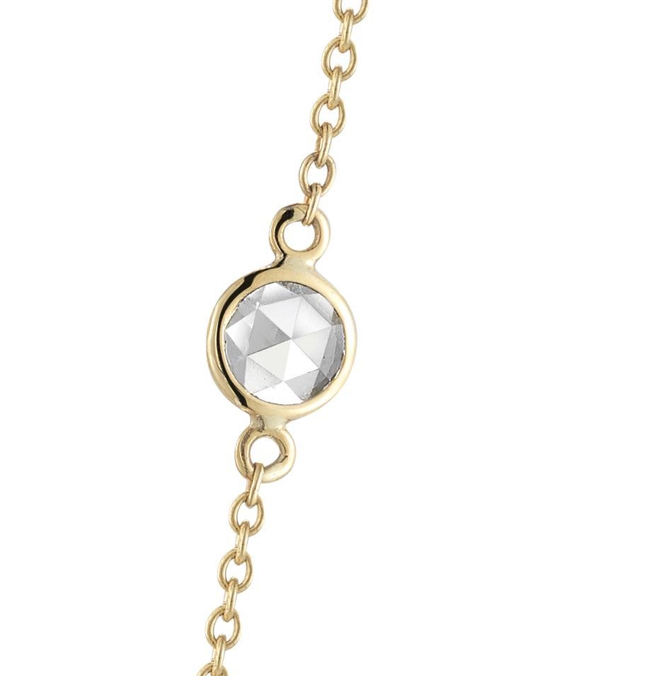 South Sea Pearl and .15 Carat Rose Cut Diamond Necklace

Single South Sea pearl with a fixed rose cut diamond on a gold chain.

. 18k gold
. 12mm south sea pearl
. 3.75mm rose cut diamond, 0.15 cts
. 24
