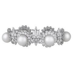 South Sea Pearl and Diamond Bracelet