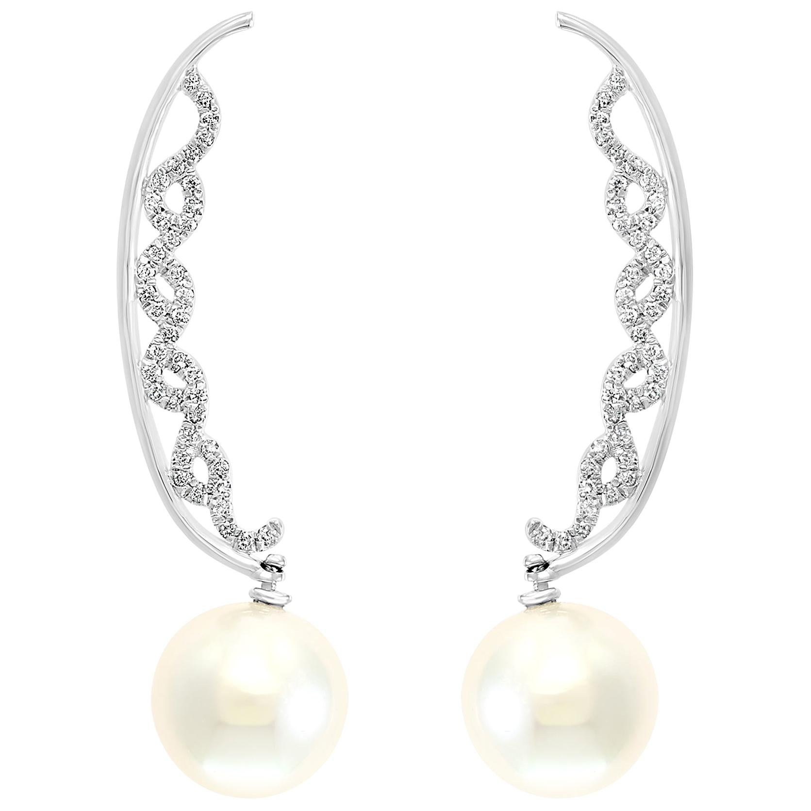 Imperial Pearl 14K Gold Cultured Pearl & 0.20ctw Diamond Earrings main image 0
