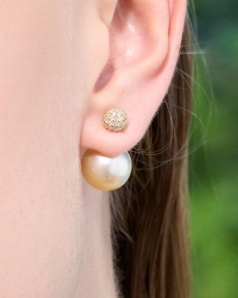 dior pearl back earrings