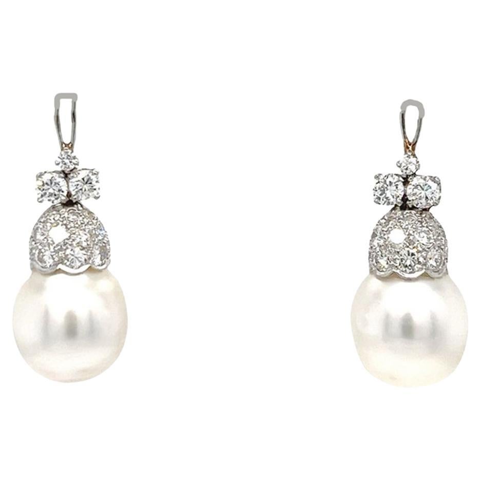 South Sea Pearl and Diamond Drop Enhancers For Sale