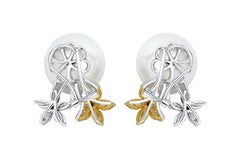 South Sea Pearl and Diamond Earrings