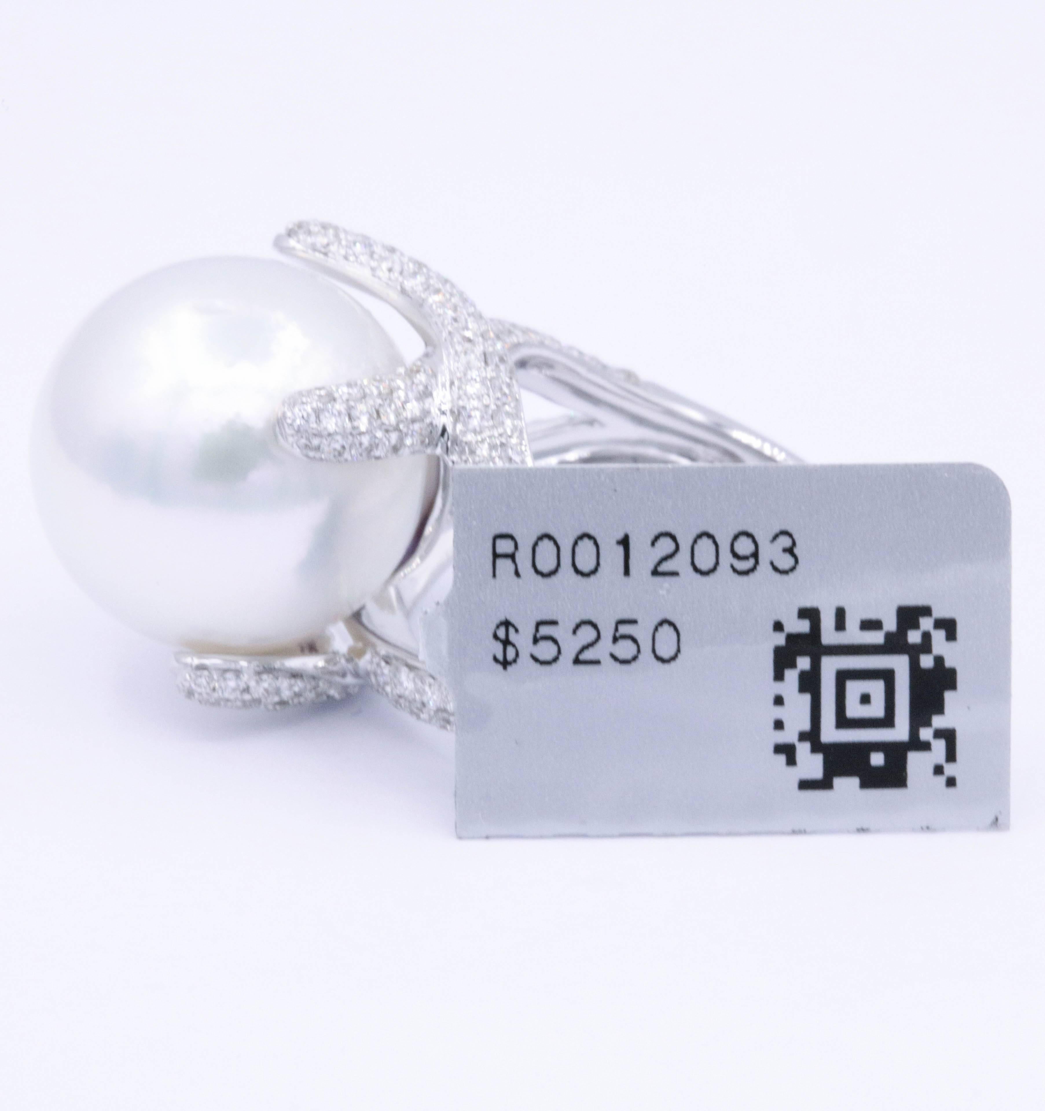 South Sea Pearl and Diamond Elegant Ring For Sale 1