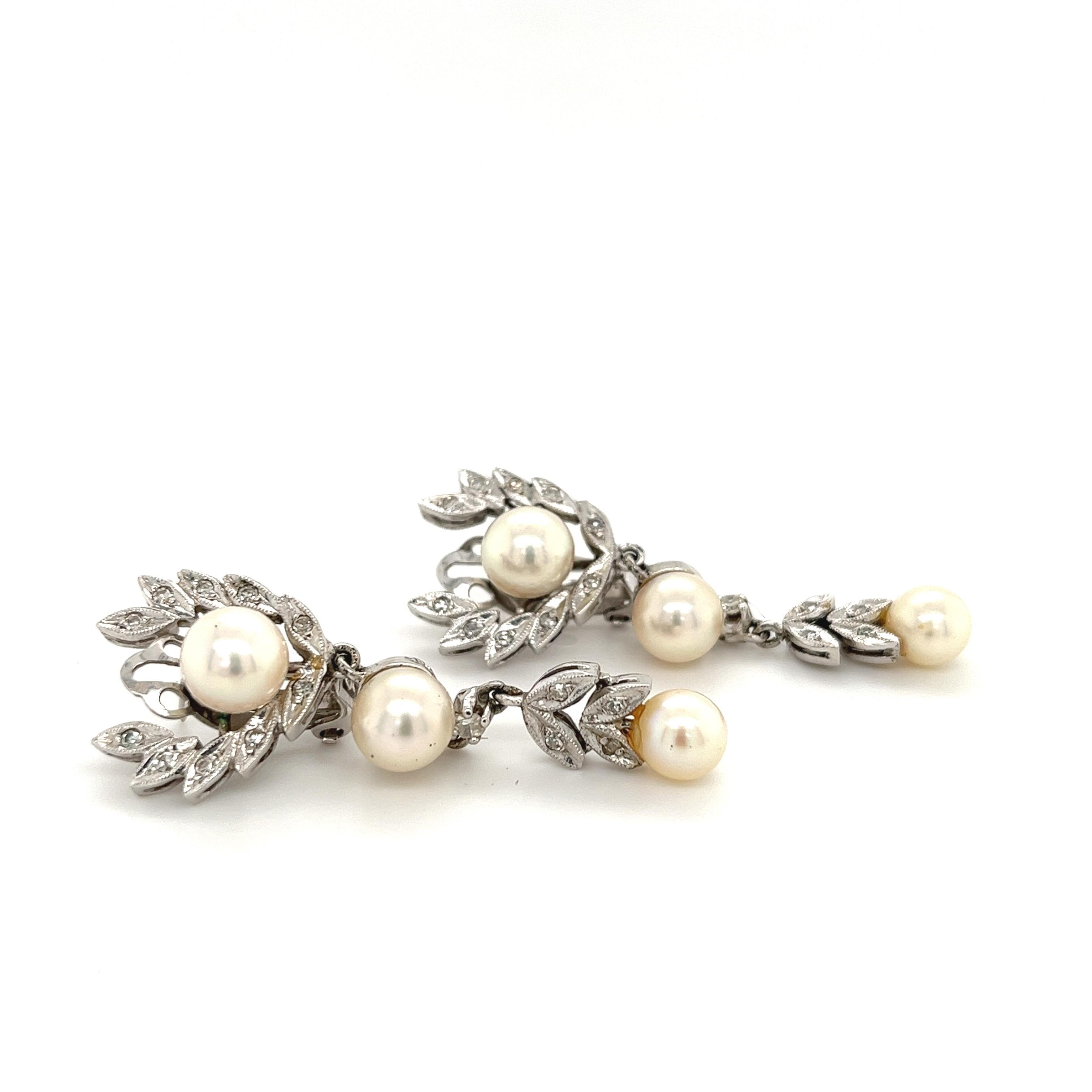 Retro South Sea Pearl and Round-Cut Diamond 14K Gold 