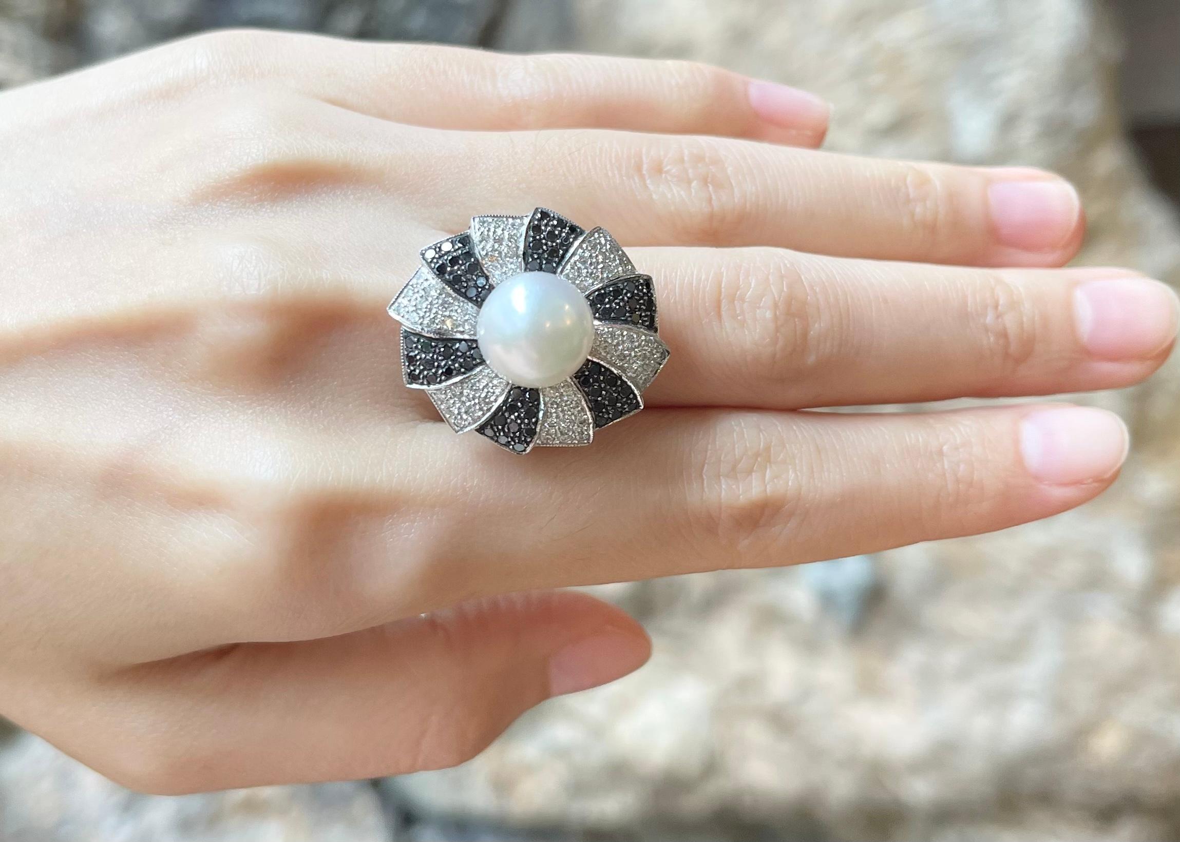 black pearl engagement ring