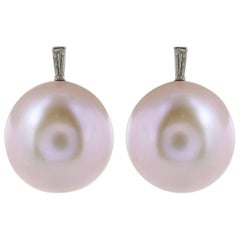 South Sea Pearl Button Earrings