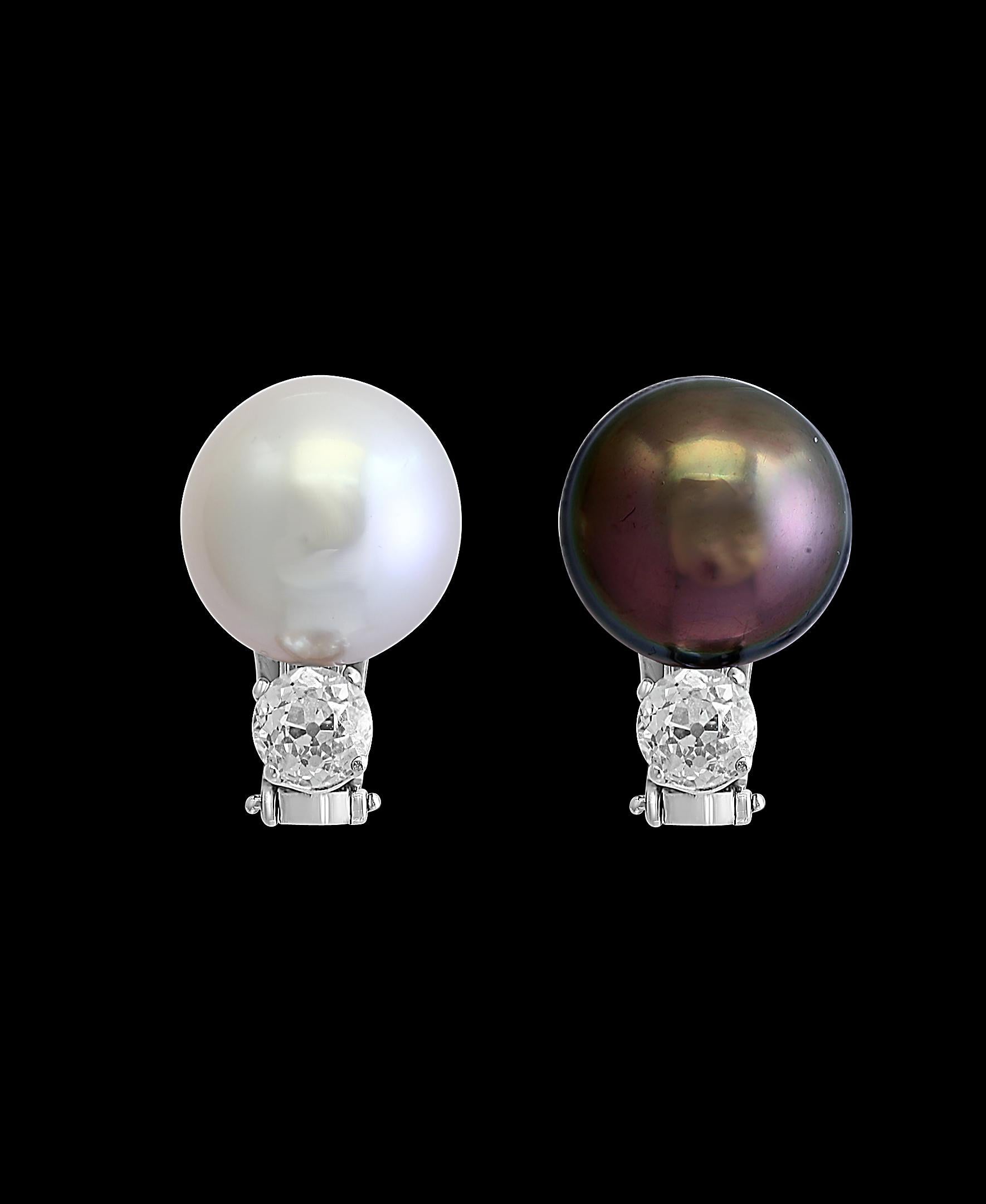 queen elizabeth pearl diamond earrings