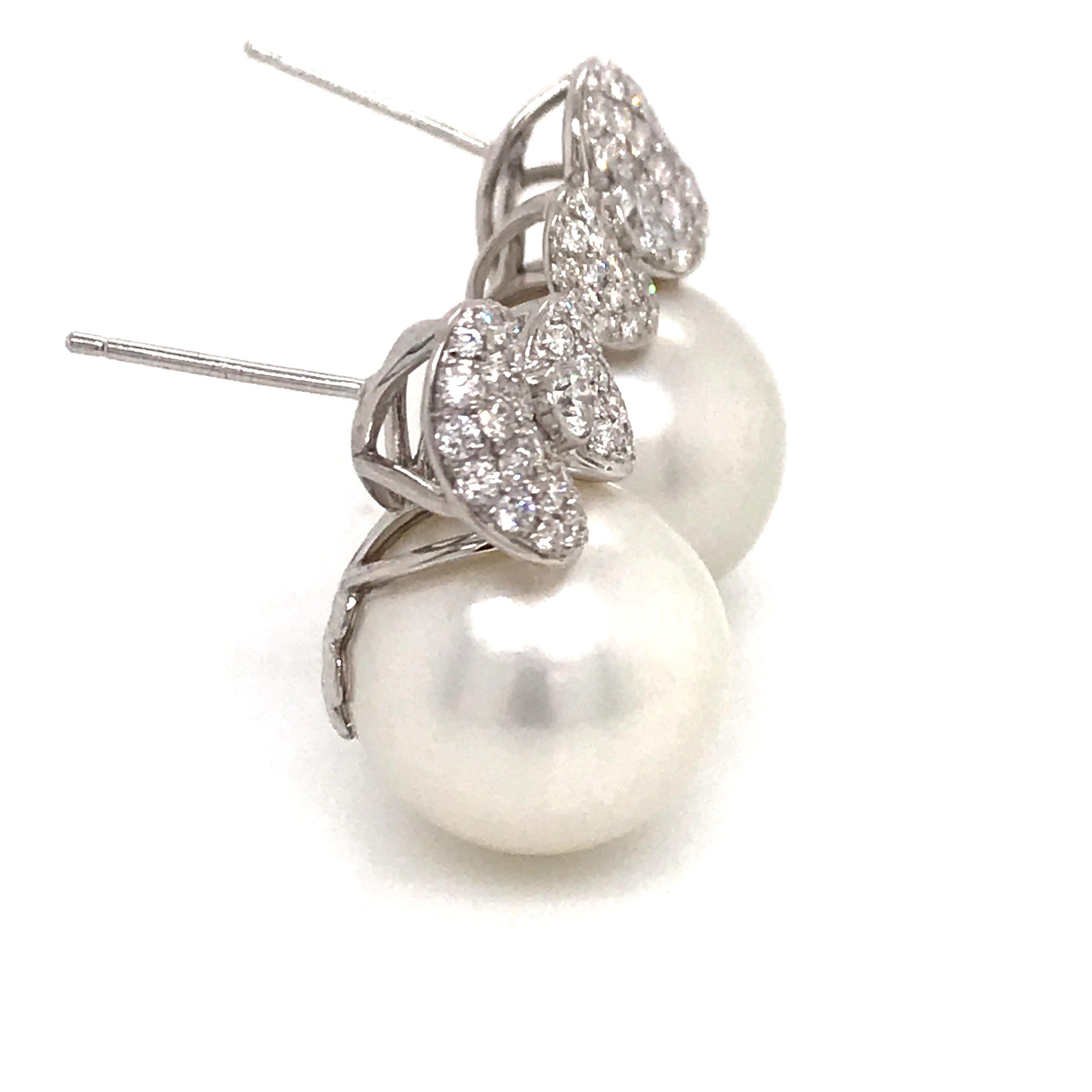 diamond bow earrings