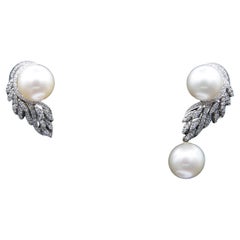 South sea pearl diamond earring