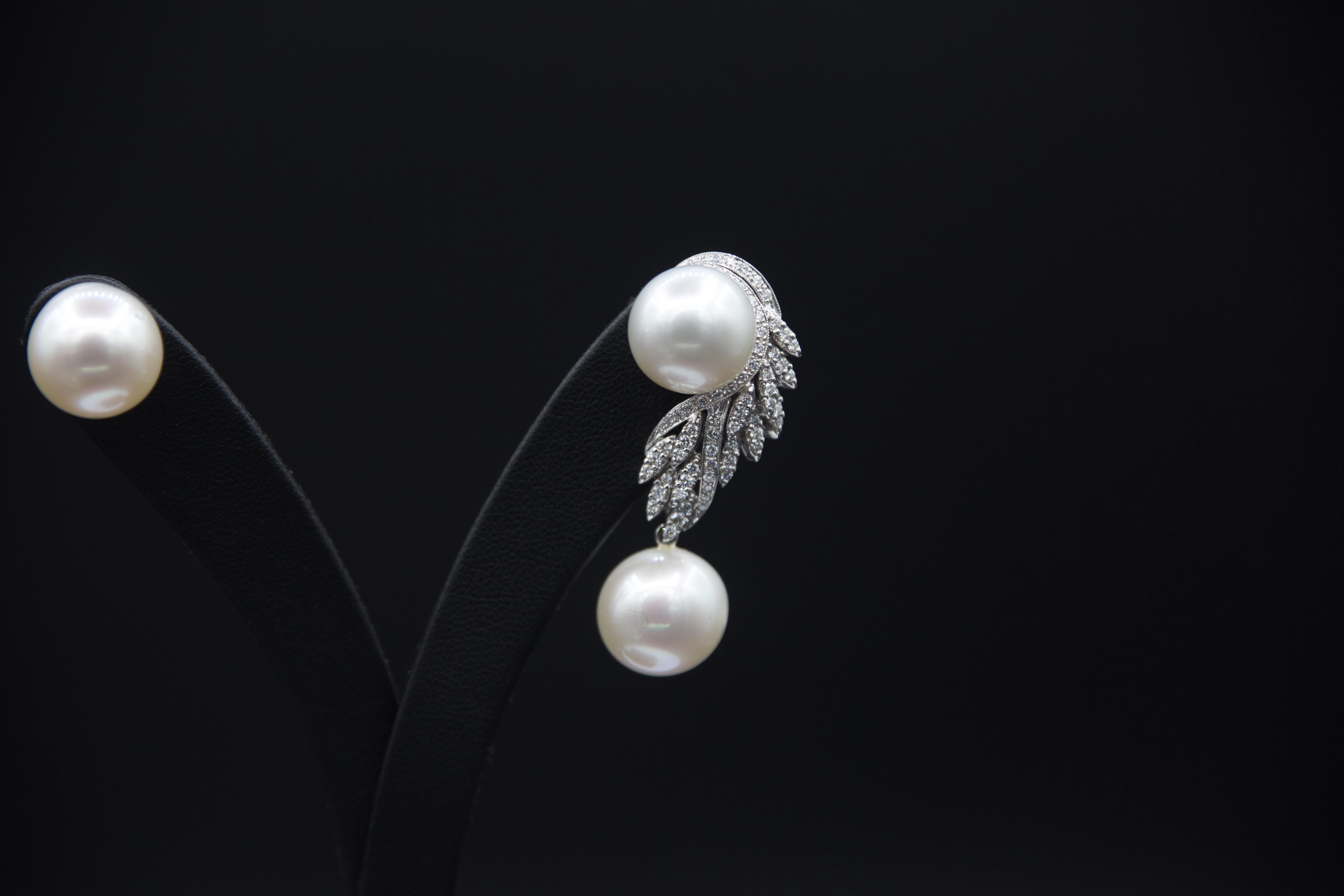 Orecchino con diamante e perla dei mari del sud In condizioni Nuovo in vendita a Bad Kissingen, DE
