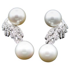 South sea pearl diamond earring