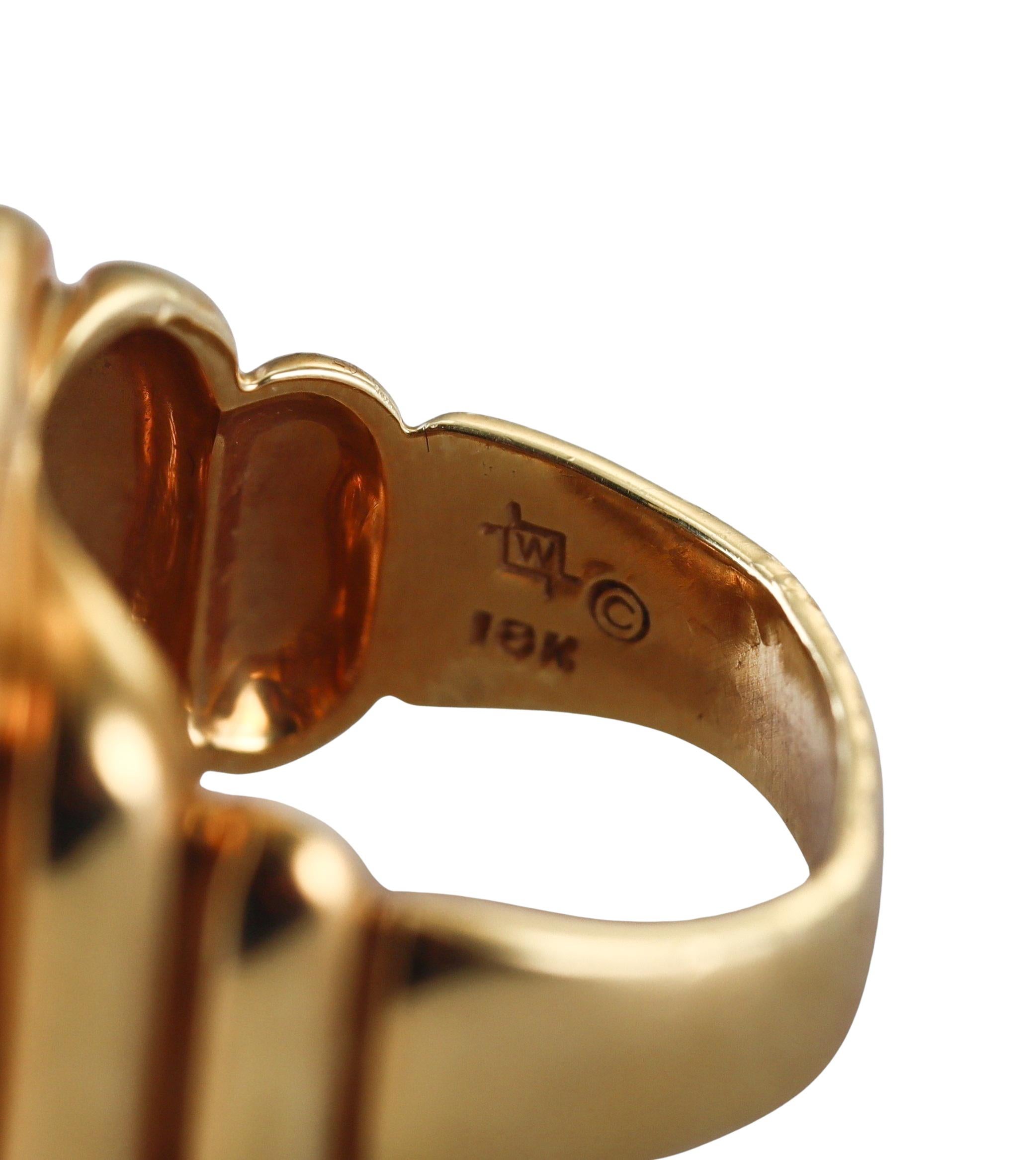 South Sea Pearl Diamond Gold Cocktail Ring In Excellent Condition For Sale In New York, NY
