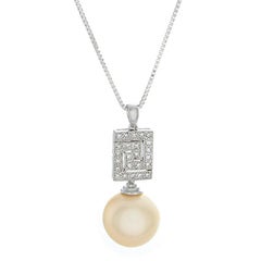 South Sea Pearl Diamond Gold Pendant