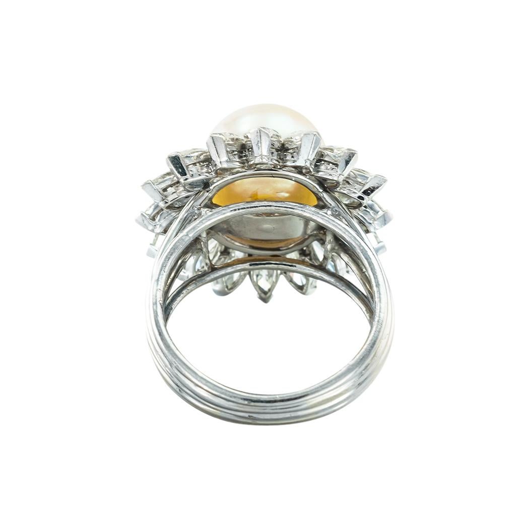 platinum ring with pearl