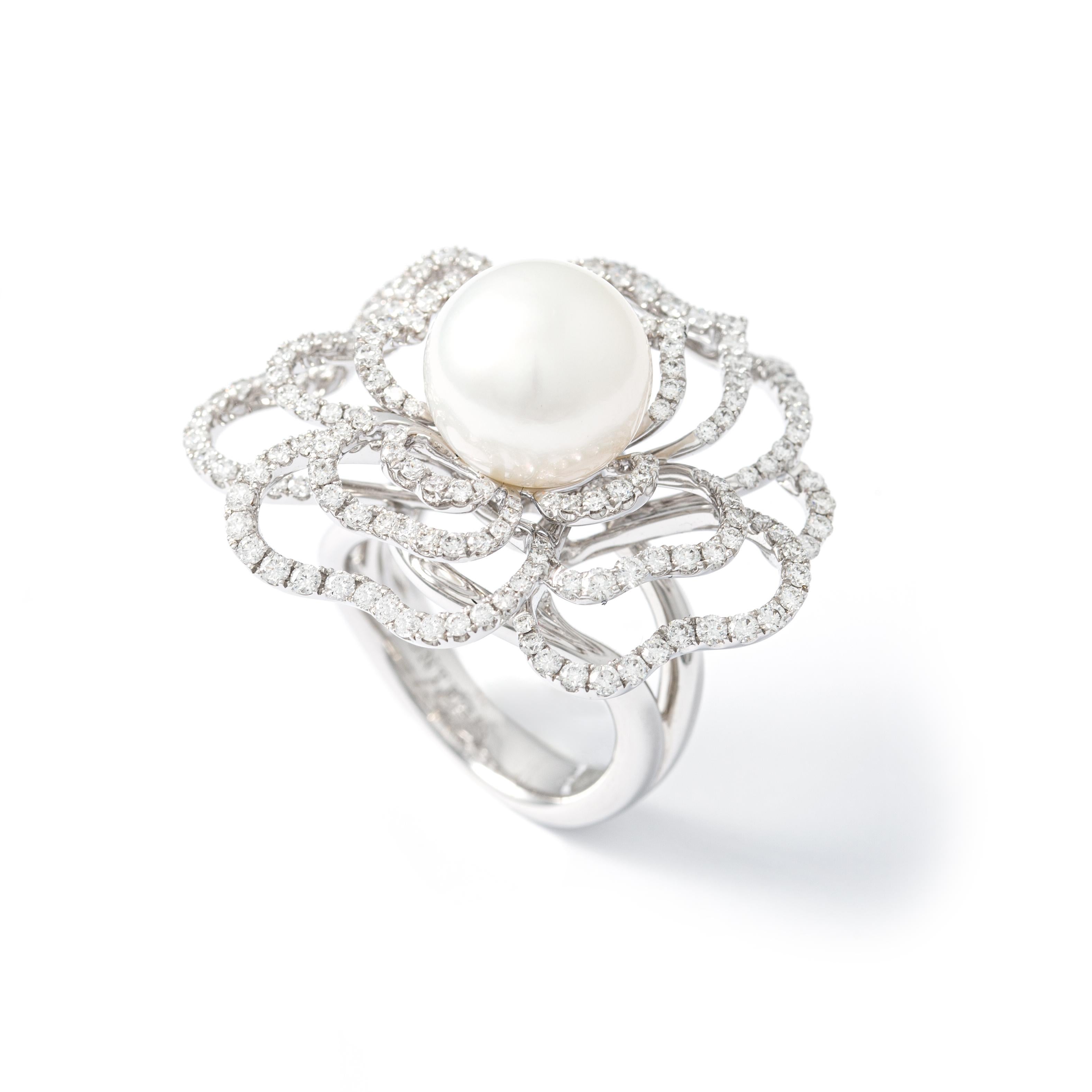 South Sea Pearl Diamond Ring For Sale 1