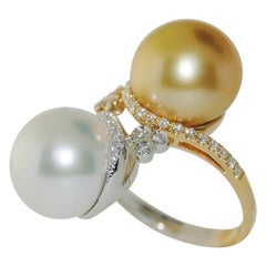 South Sea Pearl Diamond Ring