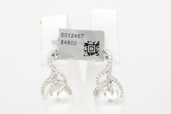 South Sea Pearl Earrings and Diamonds Flame Drop Earrings