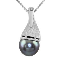 South Sea Pearl Enhancer and Pendant Set in Platinum
