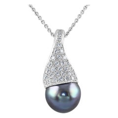 South Sea Pearl Enhancer and Pendant Set in Platinum