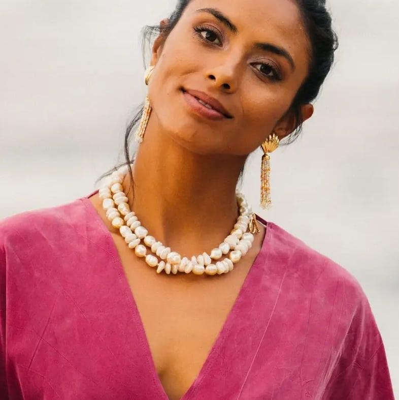 South Sea Gold and White Pearl with Fresh Water Pearl Necklace For Sale 5