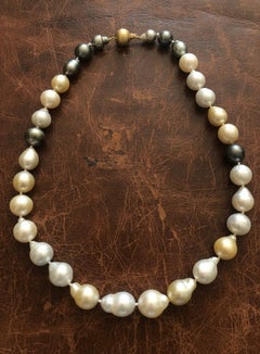 South Sea Pearl 20- 13mm Necklace Yellow Gold 20 Inch