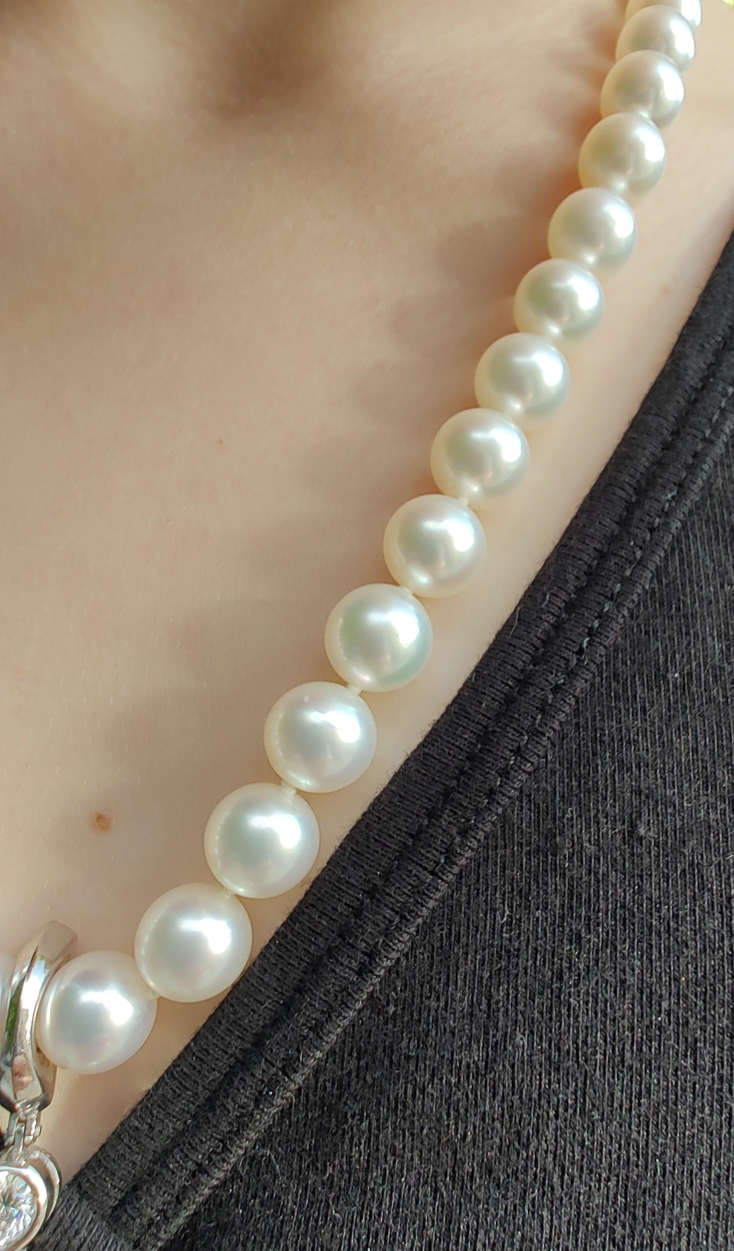 South Sea Pearl Necklace and Diamond Citrine Pearl Enhancer on 18ct White Gold For Sale 9
