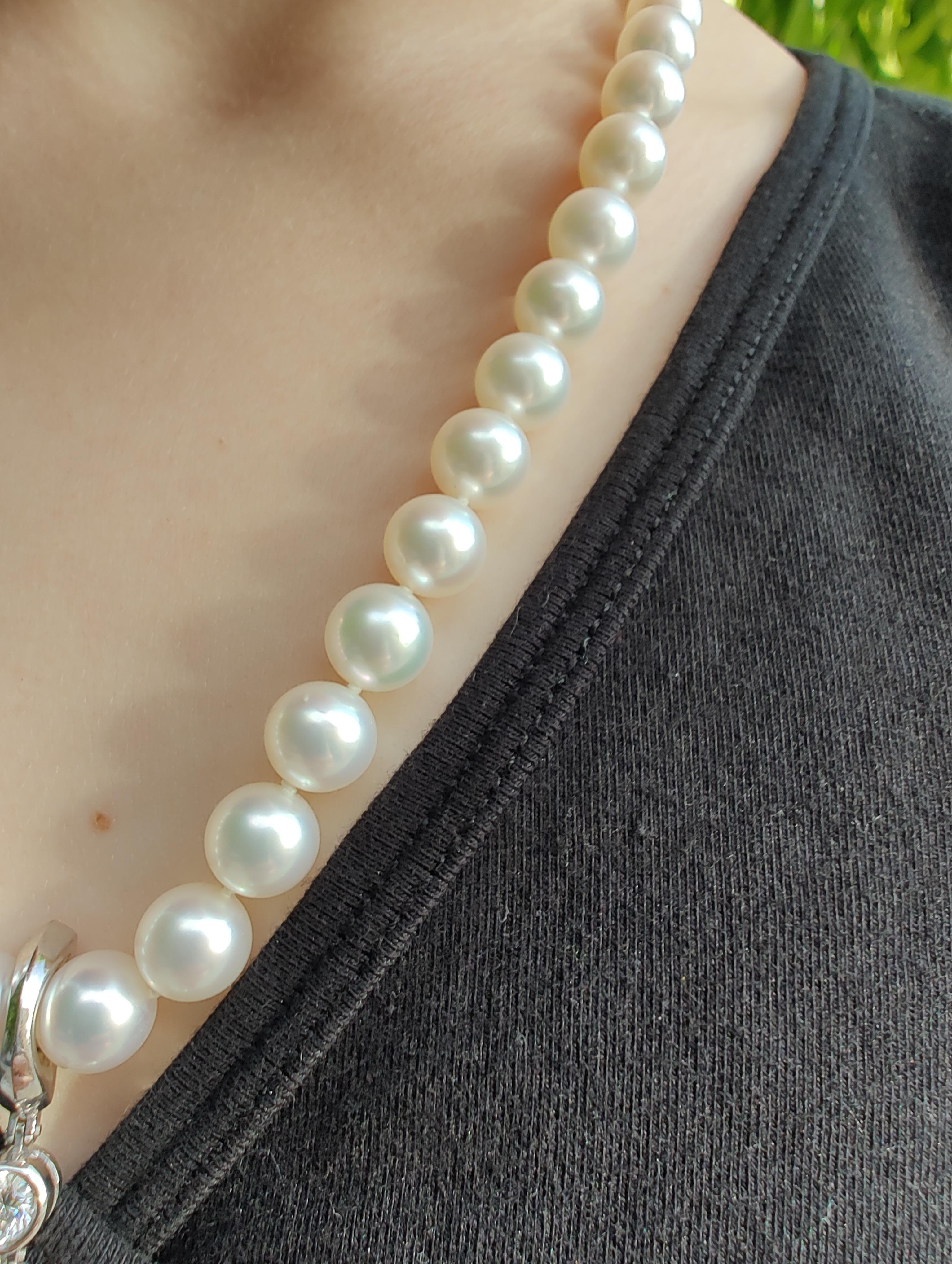 South Sea Pearl Necklace and Diamond Citrine Pearl Enhancer on 18ct White Gold For Sale 10