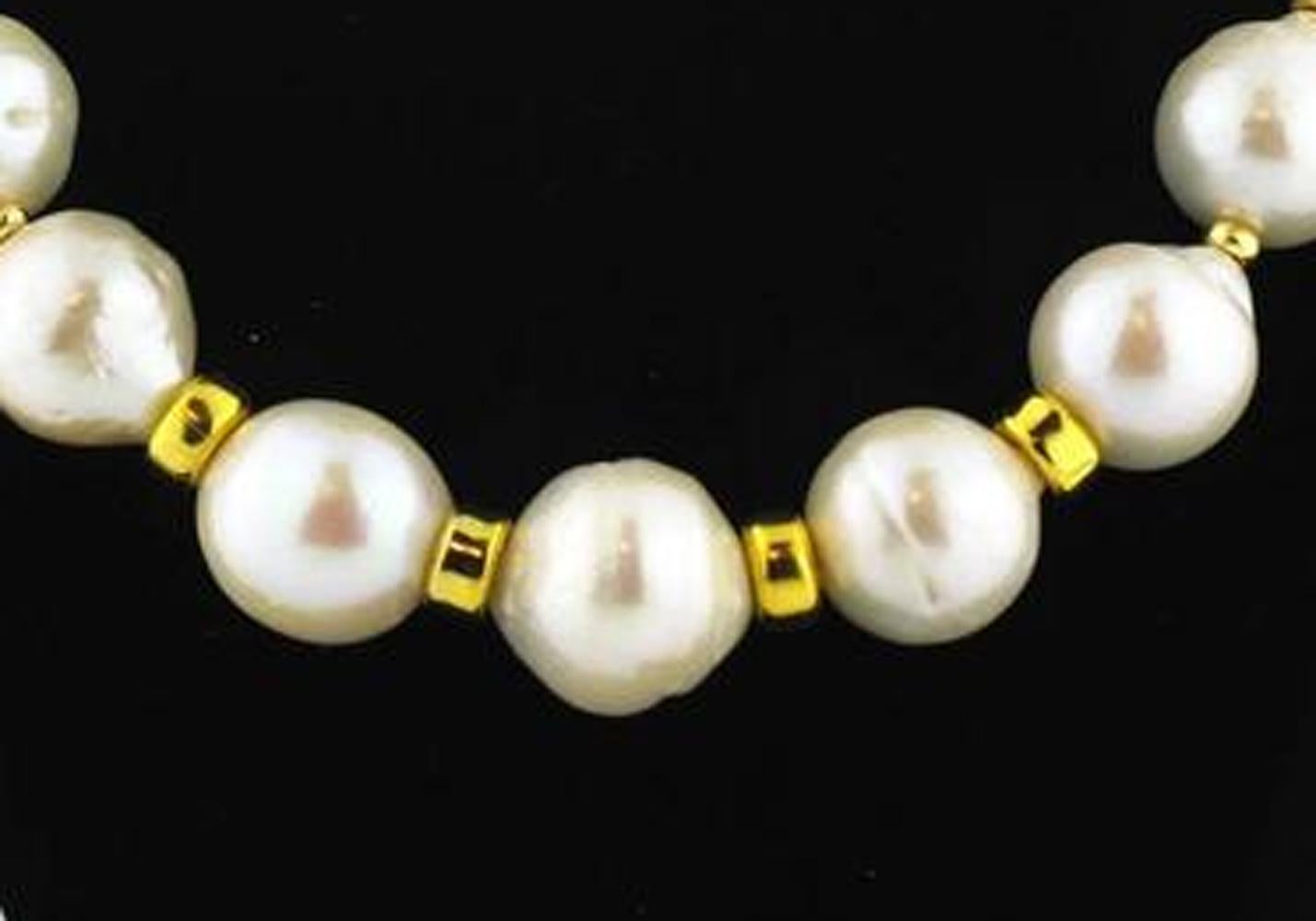 South Sea Pearl Necklace In New Condition In Raleigh, NC