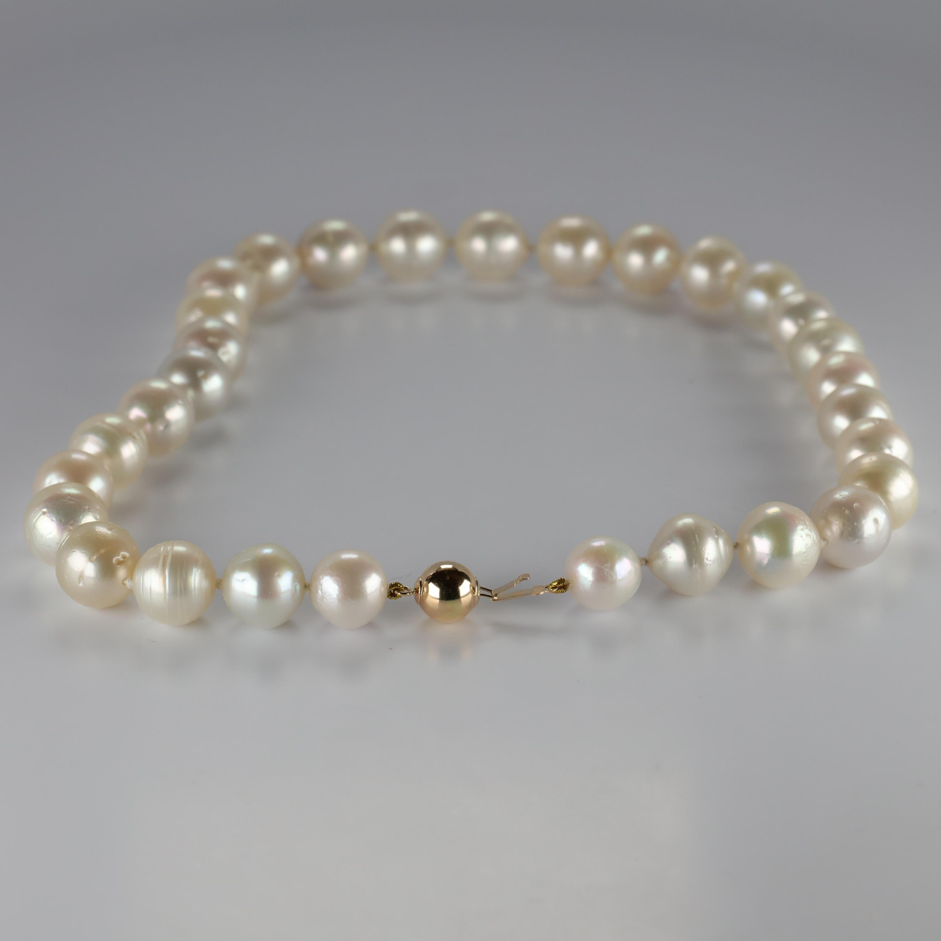 Contemporary South Sea Pearl Necklace Princess Length Large Pearls