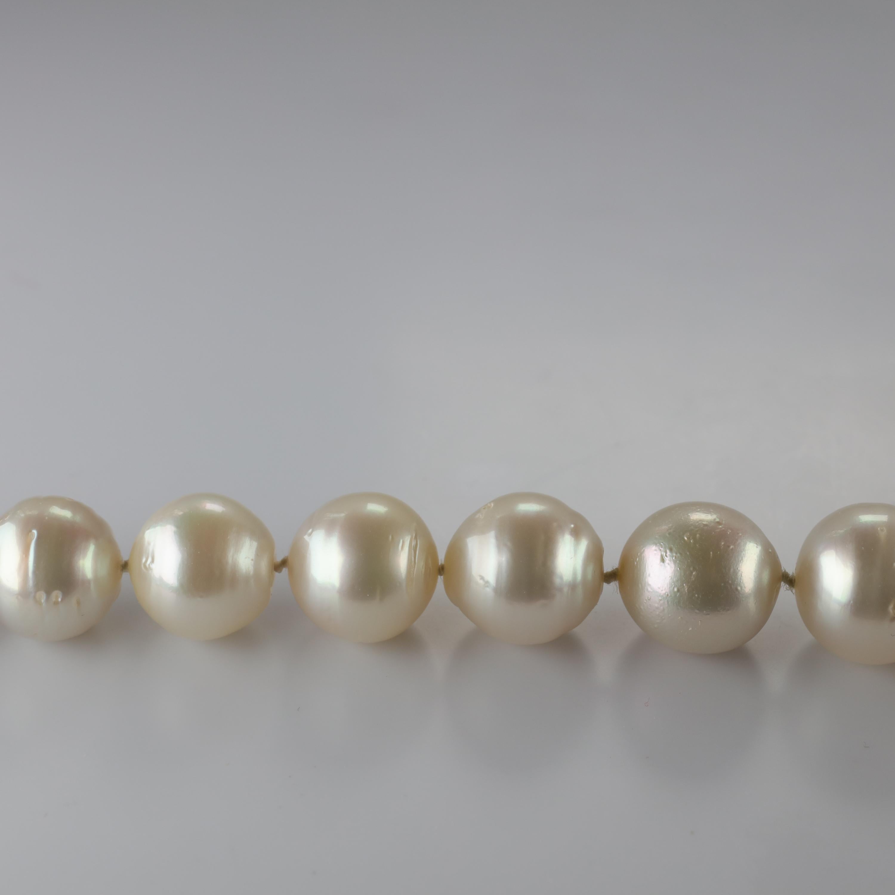 Women's or Men's South Sea Pearl Necklace Princess Length Large Pearls