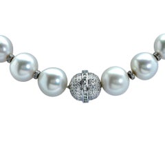 South Sea Pearl Necklace with Interchangeable Diamond Clasp